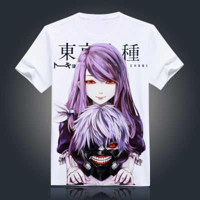 Tokyo Ghoul T-shirt New Japan Anime Ken Kaneki Cosplay Costume Comfortable Breathable Milk Fiber T Shirt For Men Women Tops Tees