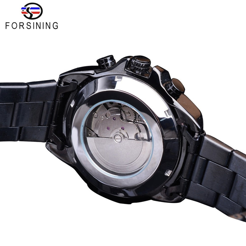 Forsining 2019 3 Dial Calendar Multifunction Military Luminous Hand Mens Mechanical Sport Automatic Wrist Watch Top Brand Luxury