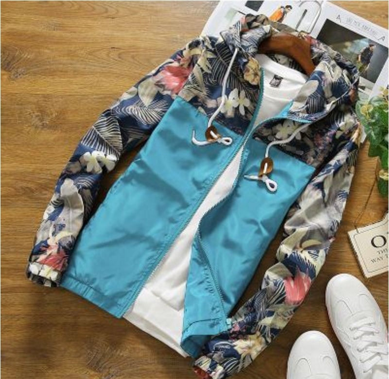 New 2022 Fashion Floral Jacket Men Brand New Spring and Summer Slim Fit Mens Casual Varsity Jackets and Coats Plus Size 4XL