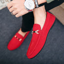 Designer Men Loafers Zapatos De Hombre Slip-On Leather Shoes Casual Male Shoes Adult Red Driving Moccasin Soft Non-slip Loafers