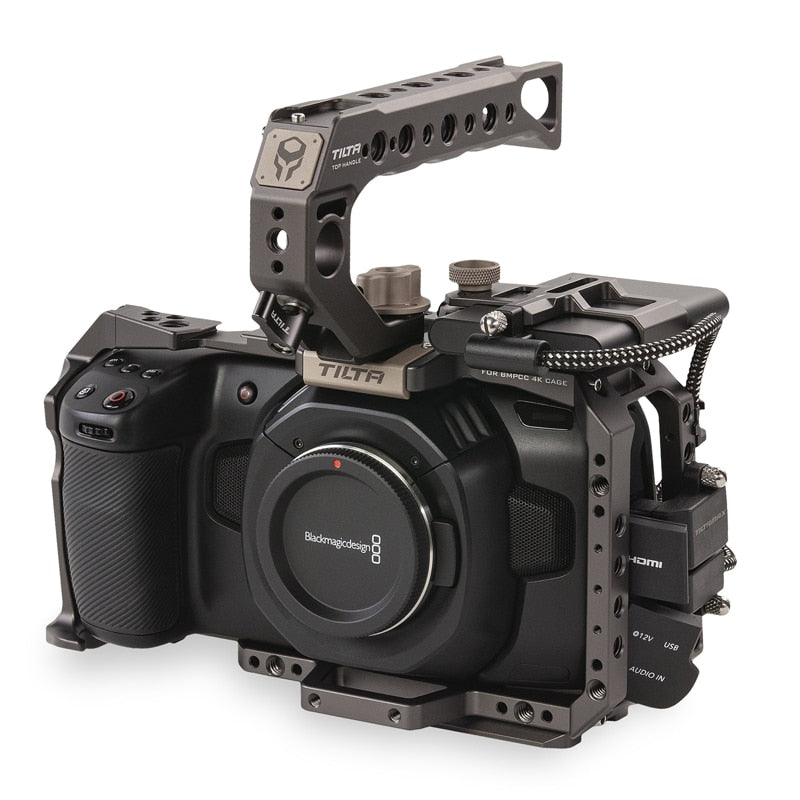 Tilta BMPCC 4K 6K Cage TA-T01-BG Táctico terminado o Grey Full Cage SSD Drive Holder Mango superior para BlackMagic BMPCC 4K 6K