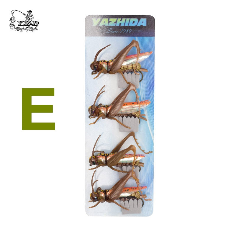 Grasshopper Lure Flies Dry Fly Fishing Flies Set Realistic Fly Tying Kit  for Pike Rainbow Trout flyfishing