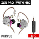 KZ ZSN Pro In Ear Auriculares Tecnología híbrida 1BA + 1DD HIFI Bass Metal Auriculares Sport Noise Cancelling Auriculares Monitor