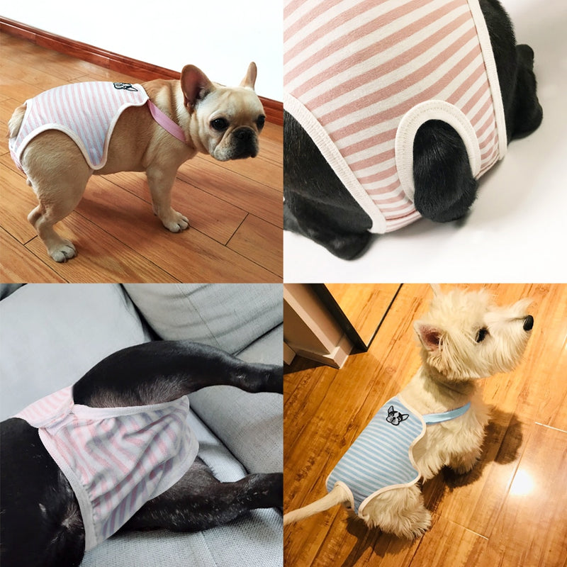 Female Dog Diapers Physiological Pants For Female Dogs Pet Washable Dog Shorts Underwear Pink for Small Medium Pets