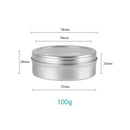 48x20g 40g 100g Empty Silver Cosmetics Cream Container Window Cap Metal Aluminum Jar Balm Bottle Tin Pot Can Gift For Tea Candle