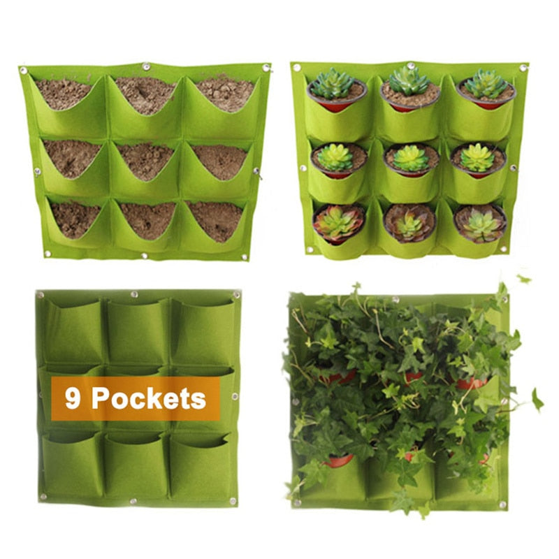 Wall Hanging Planting Bags 24 Size Pockets Green Grow Bag Planter Vertical Garden Vegetable Living Bonsai Bag Flower Home Supply