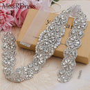 MissRDress Rhinestones Wedding Belt Silver Crystal Bridal Belts Pearls Weddings Sash For Bridals Accessories JK834