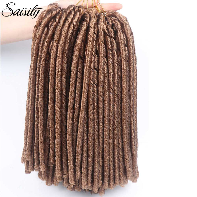 Saisity 14‘’faux locs crochet hair soft and light dreadlocks crochet braids synthetic crochet hair extensions 15 strands/pack