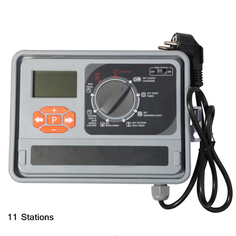 11 Station Garden Automatic Irrigation Controller Water Timer Watering System with EU standard Internal Transformer