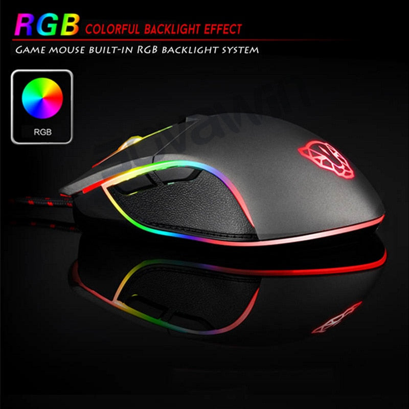 Motospeed V30 USB Wired Gaming Mouse 6 botones óptico retroiluminado Breathe Led USB Mouse 3500 DPI para PC Laptop Desktop Computer Game