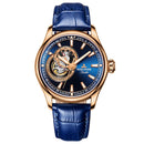 Reloj Reef Tiger/RT para hombre, relojes Tourbillon azules, reloj mecánico automático de lujo de marca superior, reloj Masculino RGA1639
