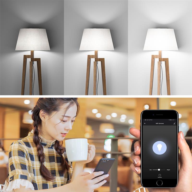 Gold/Silver Led Dimmer Wifi Switch Smart Life/Tuya Touch Control Stepless 400W With Bulb Compatible Works Alexa Google Assistant