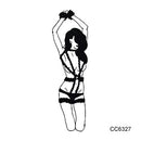 Rocooart New Arrival Tattoo Woman Taty Old School Fake Tattoo Body Art Temporary Tattoo Sticker For Female Couple Taty Sticker