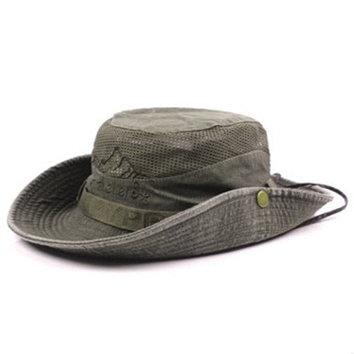 XdanqinX, gorra para hombre adulto, malla de verano, transpirable, Retro, 100%, sombrero de cubo de algodón, sombreros de pesca en la jungla de Panamá, novedad, gorra de playa para papá