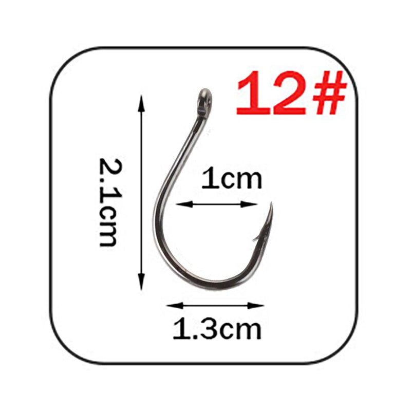 WPE Marke 1 Packung Angelhaken Größe 7#-15# Stachelhaken High-Carbon Steel Single Circle Karpfen Angelhaken Jig Tackle Zubehör