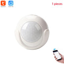 Tuya WiFi PIR Motion Sensor Detector Home Alarm System ,Mini Shape PIR Sensor Infrared detector compatible with IOS & Android