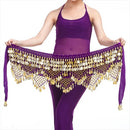 New Style top selling belly dance waist chain hip scarf bellydance coins belt dancing waist belt, 12 colors for your choice