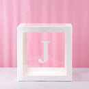 Staraise Transparent Letter A-Z Box Custom Baby Name Balloon Box Girl Boy Baby Shower Decorations Baby 1st Birthday Party Decor