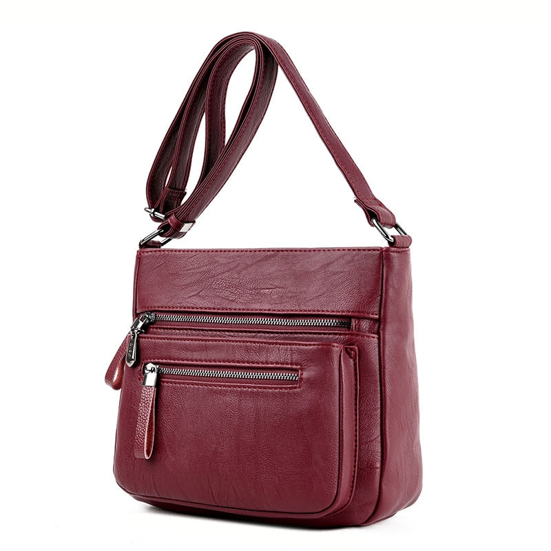 Hochwertiges Leder Umhängetaschen für Frauen 2021 neue Luxus-Designer-Umhängetasche Freizeit-Einkaufstasche für Lady Messenger Bags