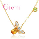 Women Animal Bee Cubic Zirconia 925 Sterling Silver Wedding Jewelry Sets Earrings Pendant Necklace Rings Earrings Bracelets