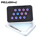 RISK 12 Uds M5 * 10MM bicicleta disco freno Rotor pernos de fijación TC4 titanio bicicleta MTB bicicleta ultraligero freno tornillo ciclismo accesorios