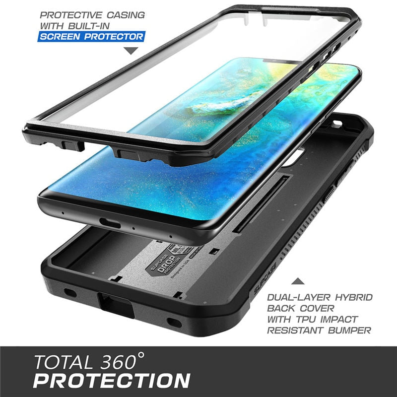 SUPCASE For Huawei Mate 20 Pro Case LYA-L29 UB Pro Heavy Duty Full-Body Rugged Case with Built-in Screen Protector &amp; Kickstand