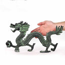 Feng Shui bronze dragon catching beads ornaments lucky home crafts decorative art