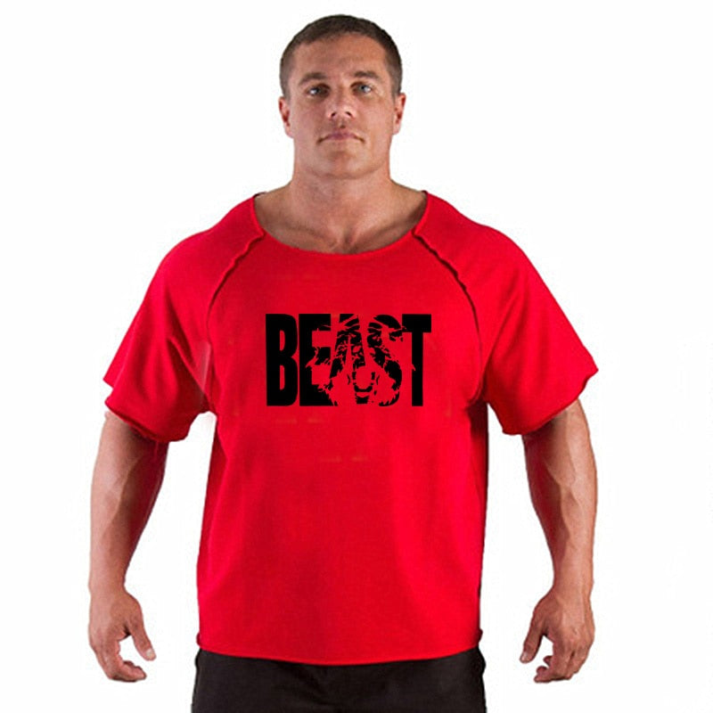 Camiseta de algodón de manga corta para hombre, camiseta informal de verano a la moda para gimnasio, Fitness, culturismo, camisetas holgadas para hombre, ropa