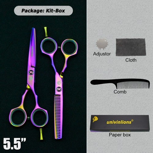 Tijeras de pelo negro de 5,5 ", tijeras de afeitar, tijeras calientes, diseños de corte de pelo, herramientas de peluquería baratas, cortadora de pelo, tijeras para niños