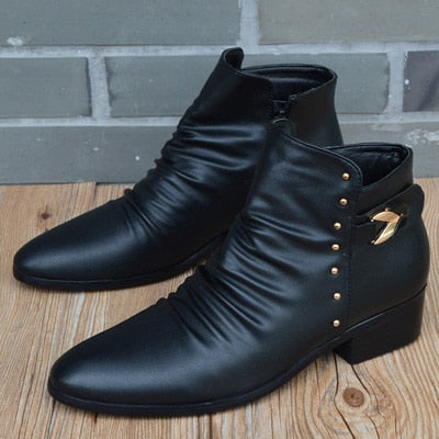 Neue Mode Männer Stiefel Echtes Leder Männer Britische Herbst Winter Warme Plüsch Stiefeletten Mann Freizeitschuhe Zapatos Mann Hombre