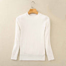 2021 Winter Plus Thick Velvet knit Sweater Bottoming shirt Velvet lining Warm Pullover Sweater female Fashion Thick Sweater