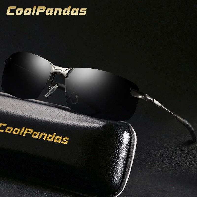 CoolPandas Anti glare HD Polarized  Men Sunglasses Brand Designer Metal Driving Women sun glasses Oculos De Sol Masculino Ray