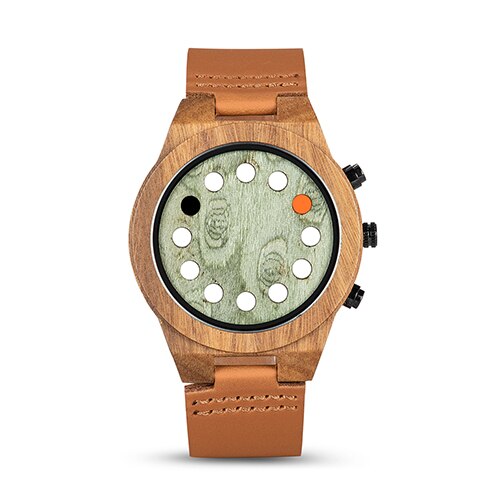 relogio masculino BOBO BIRD Wood Men Watch Unique Luminous 12 Holes Timer Design Sports Casual Watches Great Men&