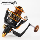 Yumoshi Spinning Fishing Reel 12BB + 1 Bearing Balls 500-9000 Series Metal Coil Spinning Reel Boat Rock Sea Fishing Tackle AX/BX