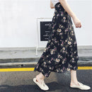 2021 Bohemian High Waist Floral Print Summer Skirts Womens Boho Asymmetrical Chiffon Skirt Maxi Long Skirts For Women