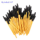 500 Pcs/lot Disposable One-off  5 Mix Colors Nylon Mascara Wands Eyelash Extension Applicator Spoolers Makeup Brushes