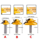 Broca de enrutador de inglete de bloqueo de 45 grados 6,35mm/8mm/12,7mm fresa de espiga de madera de vástago para herramientas de carpintería de carpintero de madera contrachapada MDF