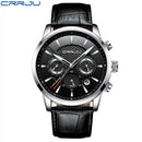 CRRJU New Fashion Sport Quartz Watches Men Luxury Business Leather Watch Waterproof Wristwatches Male Clock Relogio Masculino