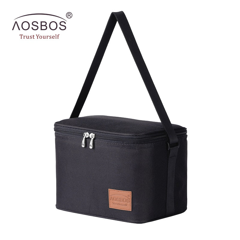 Aosbos Portable Cooler Lunch Bags Insulated Camo Thermal Lunchbox Shoulder Food Picnic Bag Cooler Tote Handbags for Men Women