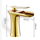 Basin Faucets Waterfall Bathroom Faucet Single handle Basin Mixer Tap Bath Antique Faucet Brass Sink Water Crane Silver 6009