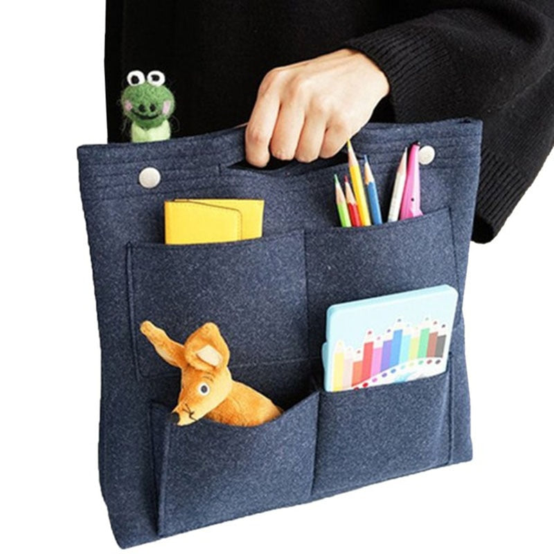 Multi-function Make up Bag,Felt Insert Purse Organizer,Multi Pocket Cosmetic Bags in Bag Organizer For Tote & Handbag Shaper