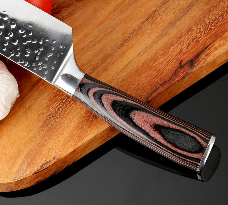 XITUO cuchillo de cocina Chef 8 pulgadas 7 "cuchillos de acero inoxidable Sushi carne Santoku japonés 7CR17 440C cuchillo de cocina de alto carbono