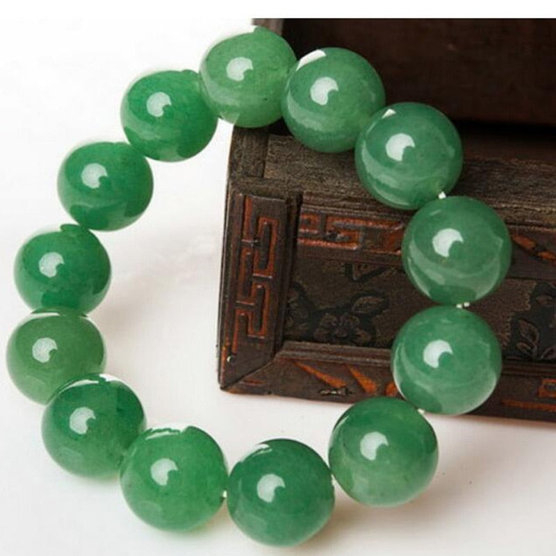 Natürliches Dongling Jade-Armband Jade-Porno-Paar-Armband Jade-Armband Kristallarmband Grünes Jade-Perlenarmband für Männer und Frauen