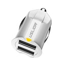 Adaptador de cargador de coche USB USLION Mini de 2 puertos para iPhone Samsung QC3.0 cargador USB de carga rápida para teléfono móvil cargador de coche USB Dual