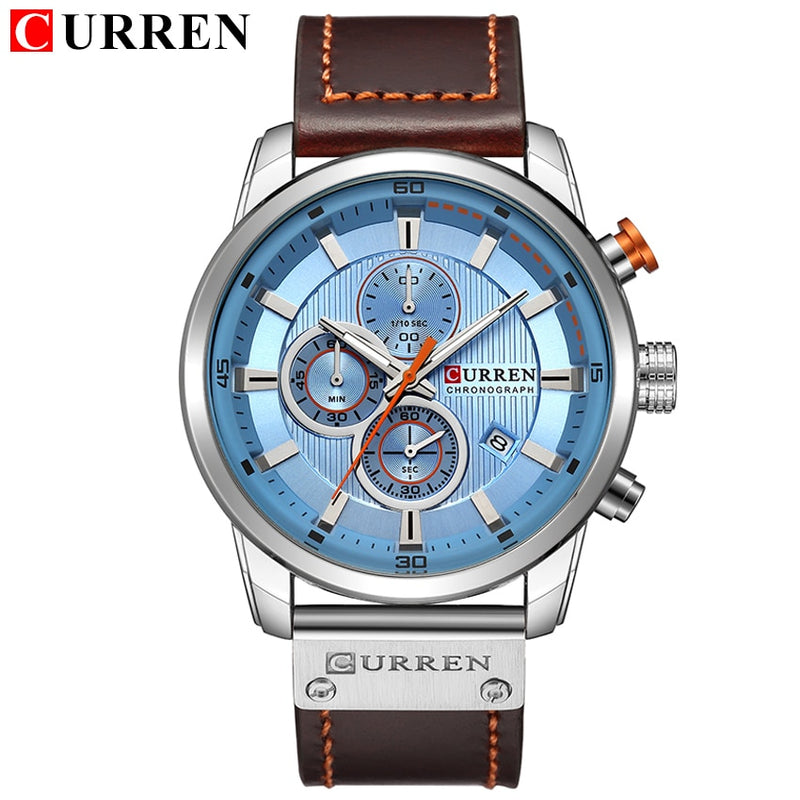 Top-Marke Luxus CURREN Mode Lederband Quarz Herrenuhren Casual Date Business Male Armbanduhren Uhr Montre Homme