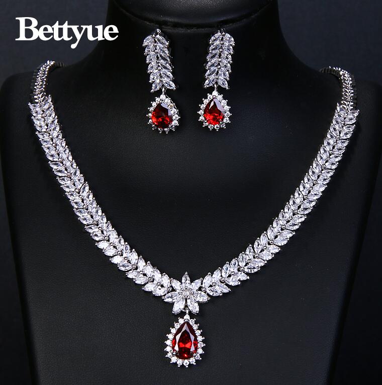 Bettyue Charming Fashion Elegance Cubic Zircon Multicolor Europe And America Style Wholesale Jewelry Sets Women Noble Ornament