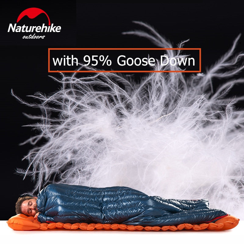 Naturehike CW280 Sleeping Bag Winter Waterproof Goose Down Sleeping Bag Ultralight CWM400 Hiking Camping Sleeping Bag