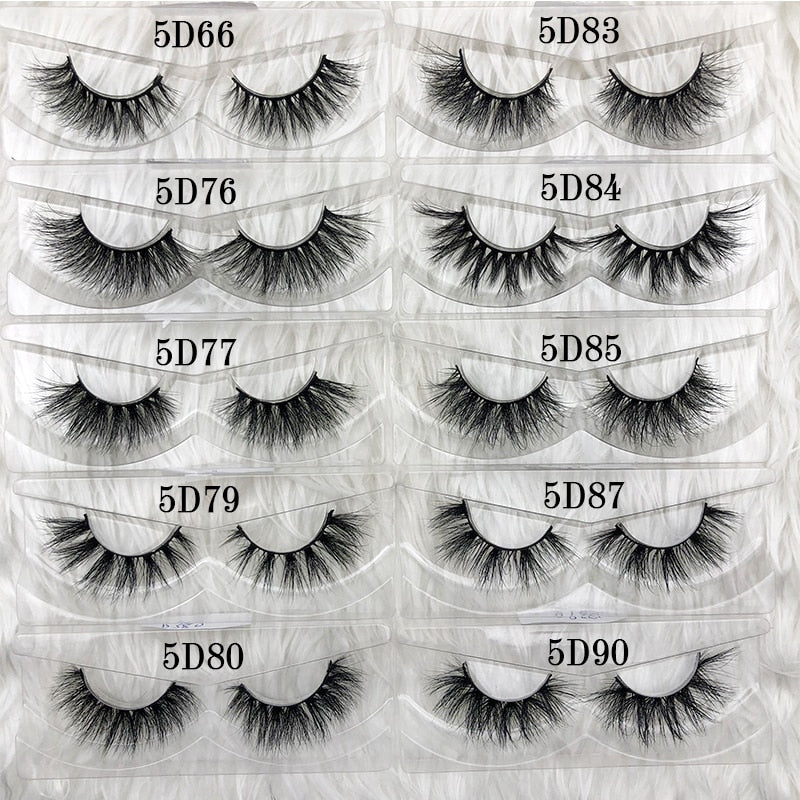 Wholesale Free UPS 50 pairs Mikiwi Eyelashes 3D 5D  Mink Lashes Handmade Dramatic Lashes 80 styles custom logo label lashes