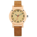 Maple Wood Watch Women watches Luminous Needle ladies Dress clock leather band Casual Quartz Wristwatch Luxury relogio femininos