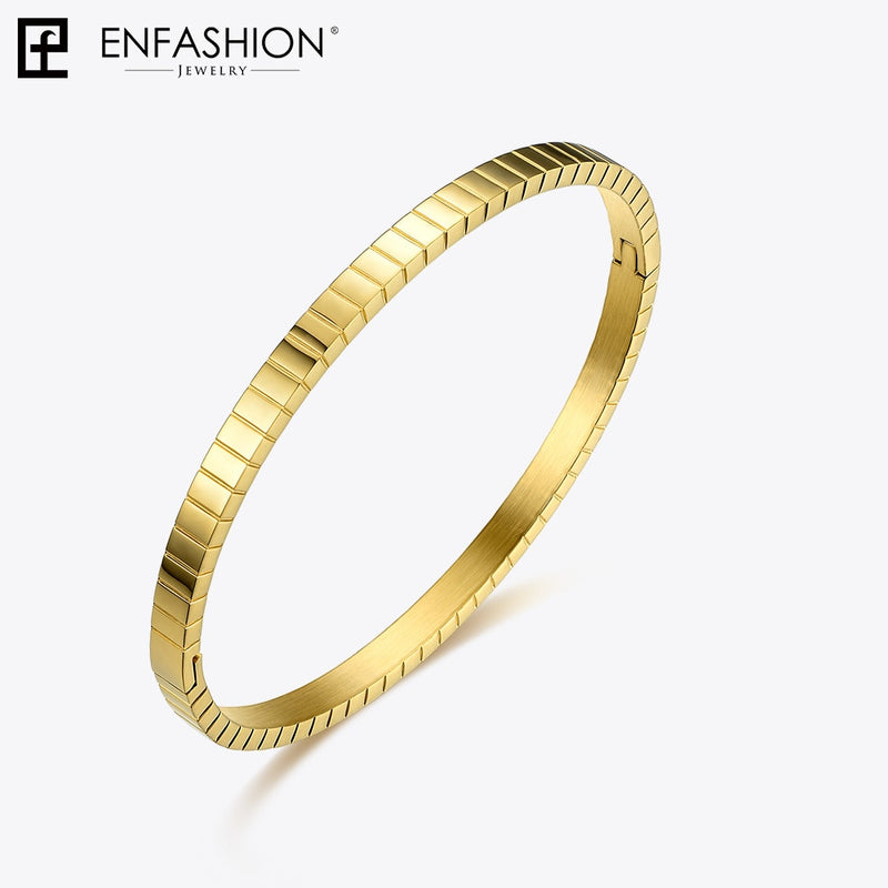 Enfashion Multilayer Cuff Bracelet Party Crystal Bangles Gold Color Stack Bracelets For Women Fashion Jewelry Wholesale 182004